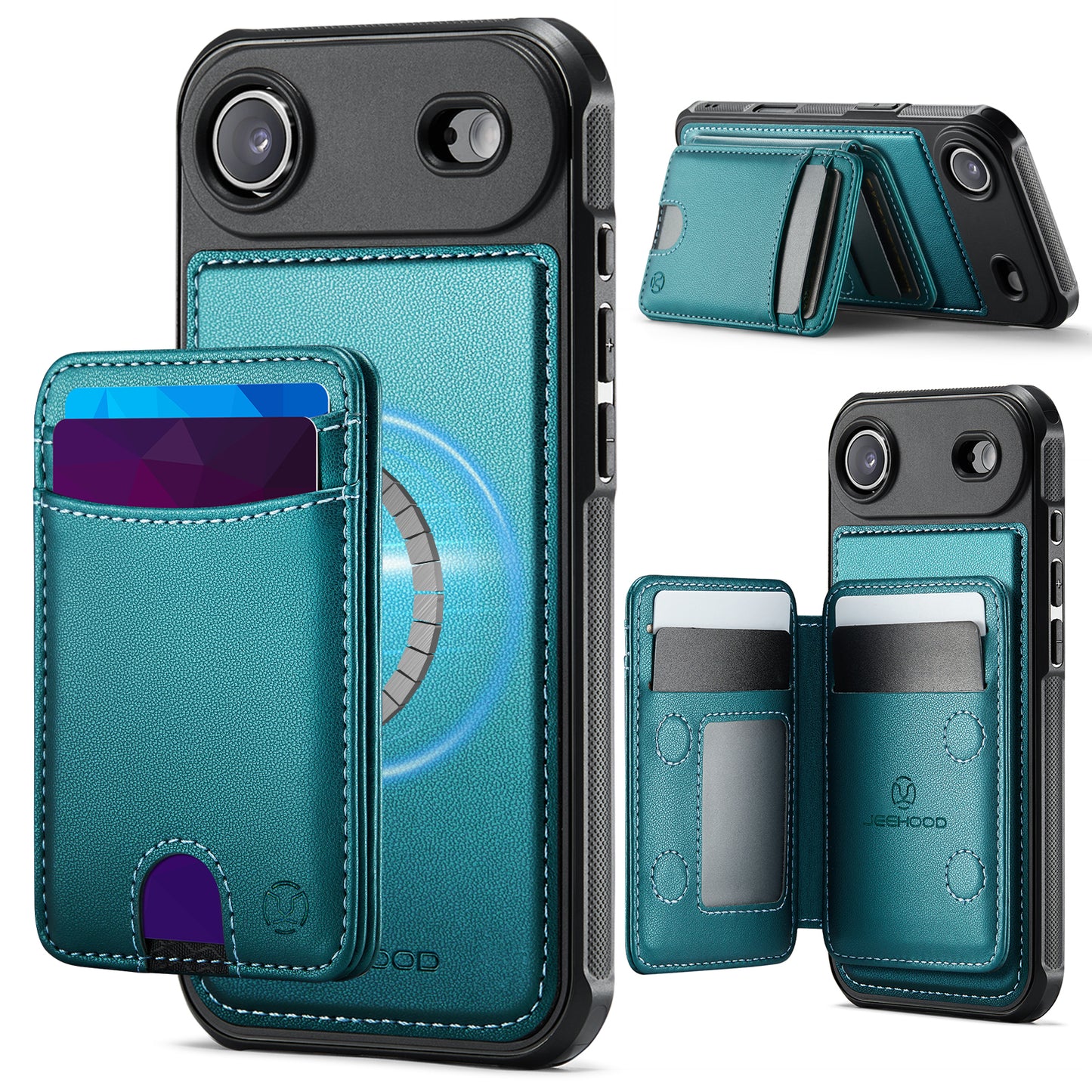 New 2-IN-1 RFID Blocking Card Holder Wallet Phone Case for iPhone Air/17/17 Pro/17 Pro Max