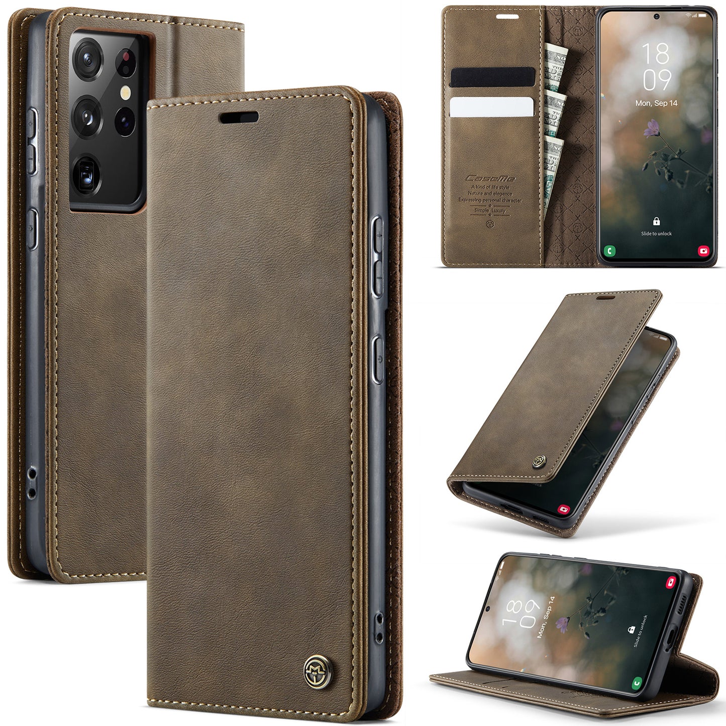 New RFID Blocking Card Holder Phone Case for Samsung
