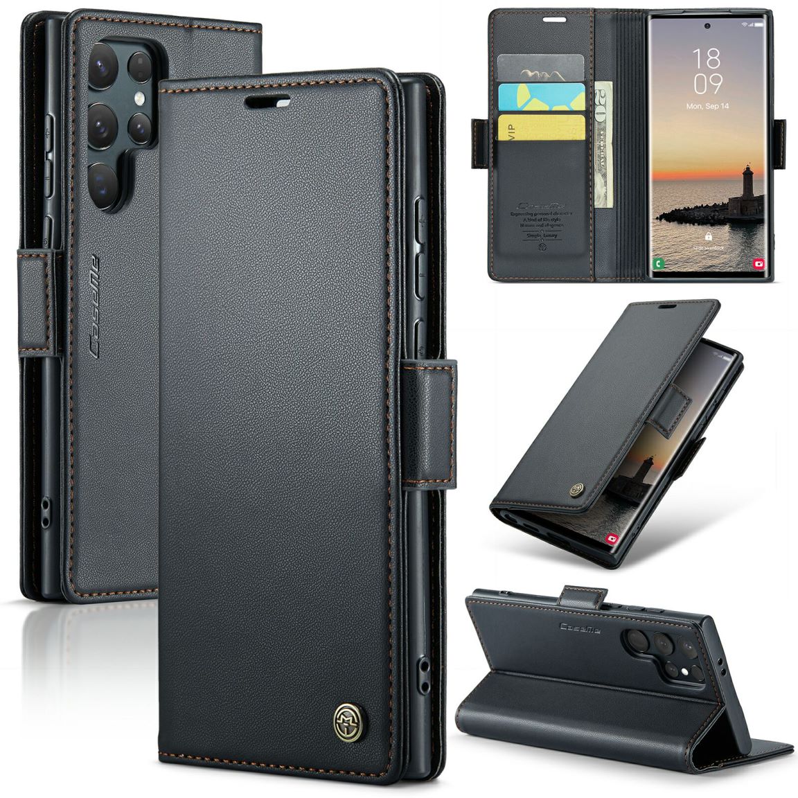 New RFID Blocking Card Holder Wireless Charging Phone Case for Samsung Galaxy S25/S25+/S25 Ultra