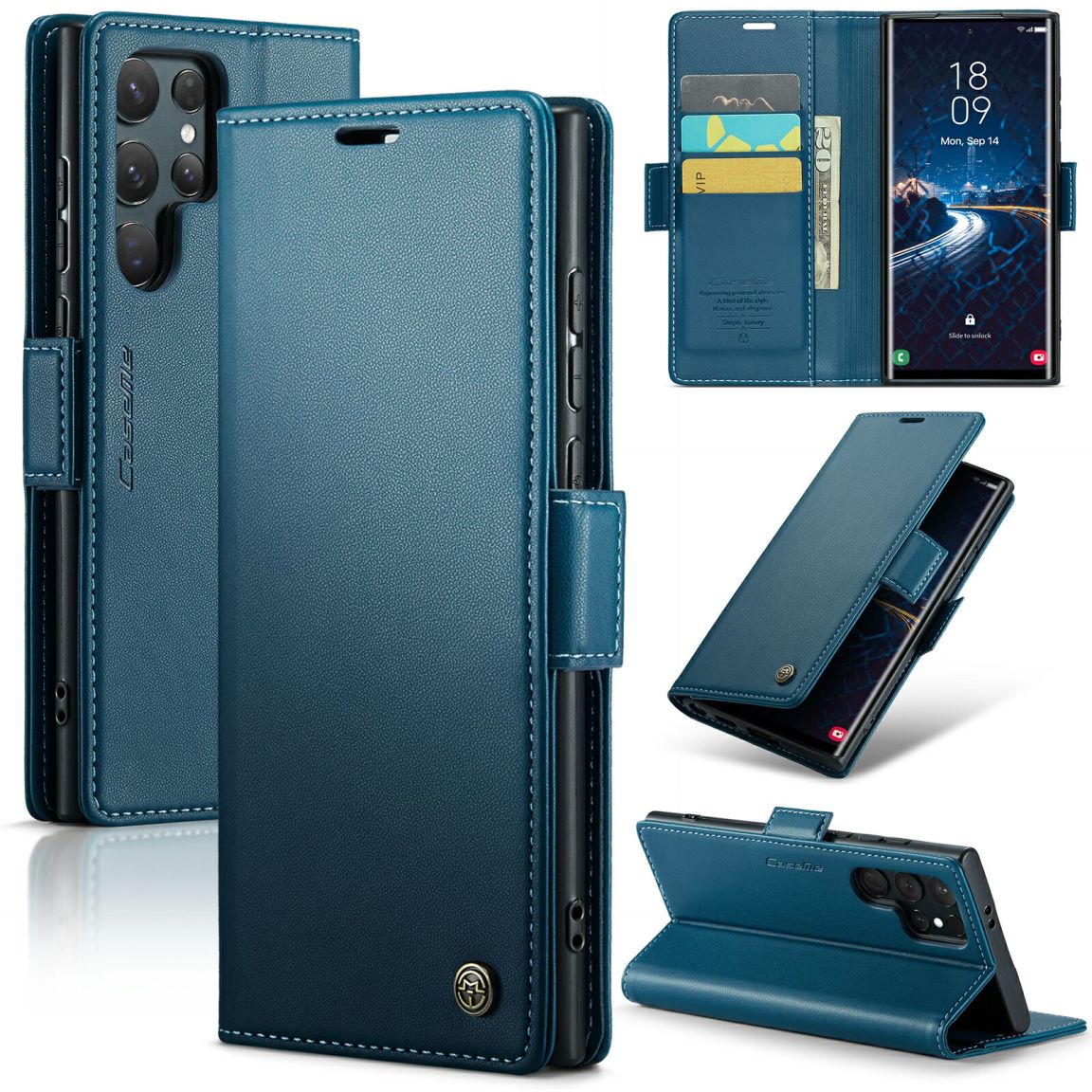 New RFID Blocking Card Holder Wireless Charging Phone Case for Samsung Galaxy S25/S25+/S25 Ultra