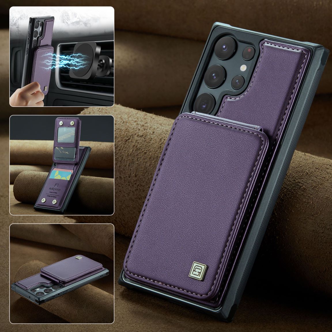 New RFID Blocking Card Holder Phone Case for Samsung