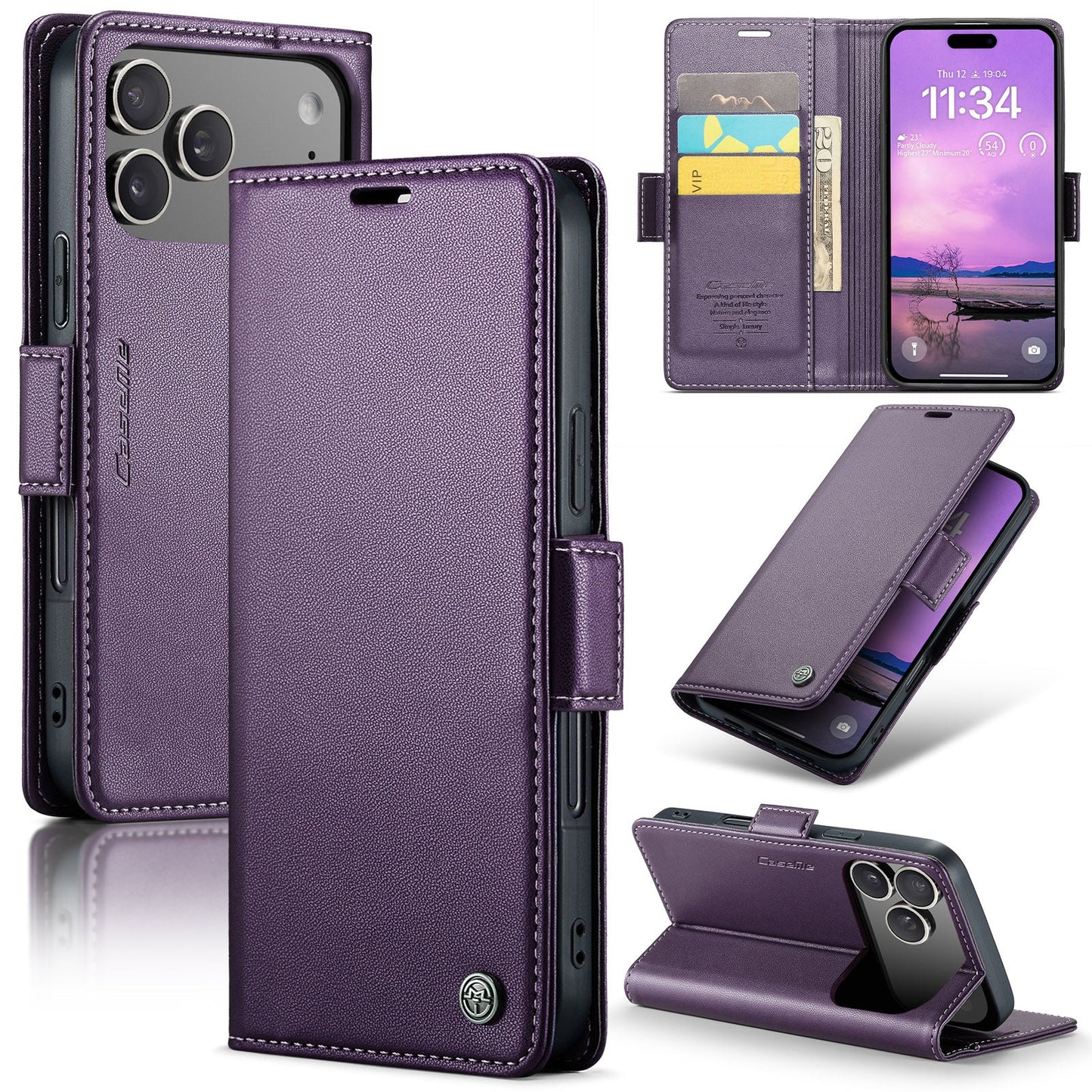 New RFID Blocking Card Holder Wireless Charging Phone Case for iPhone Air/17/17 Pro/17 Pro Max