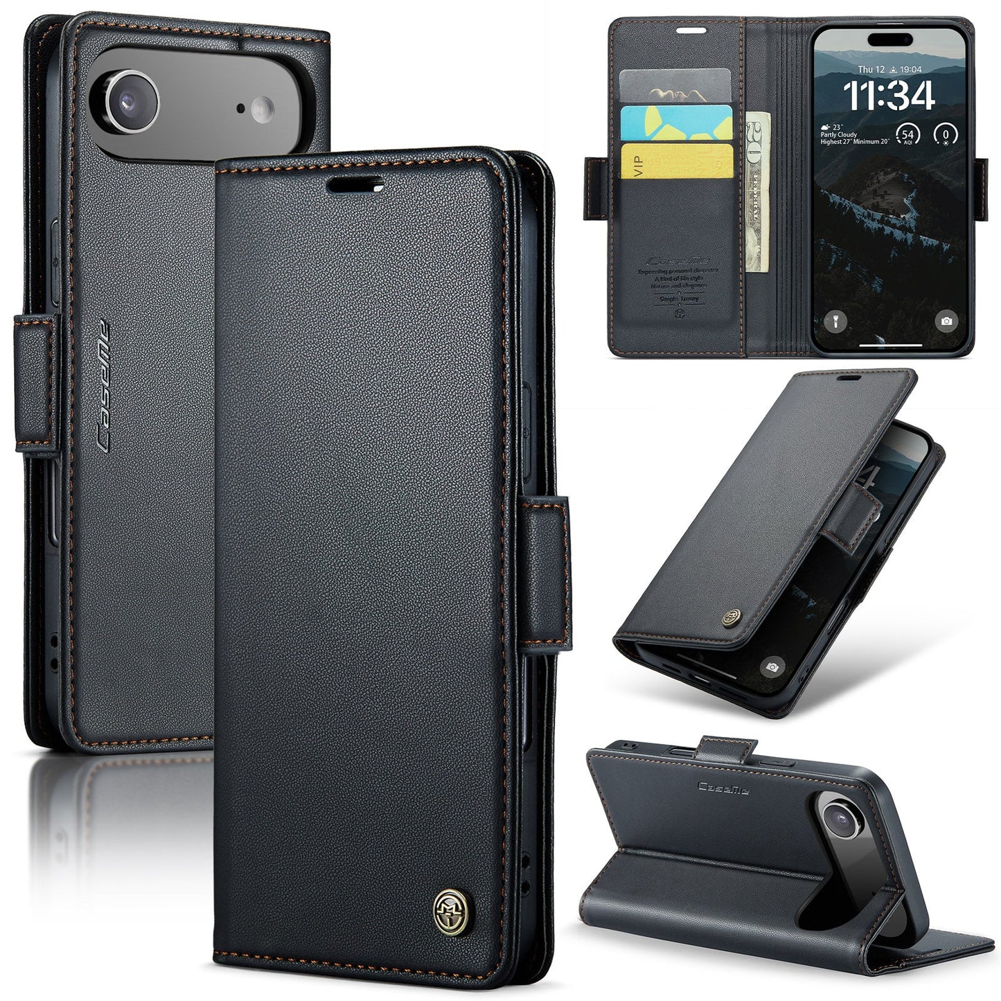 New RFID Blocking Card Holder Wireless Charging Phone Case for iPhone Air/17/17 Pro/17 Pro Max