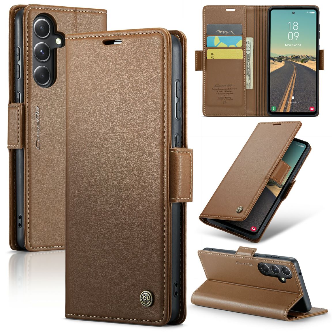 New RFID Blocking Card Holder Wireless Charging Phone Case for Samsung Galaxy S25/S25+/S25 Ultra