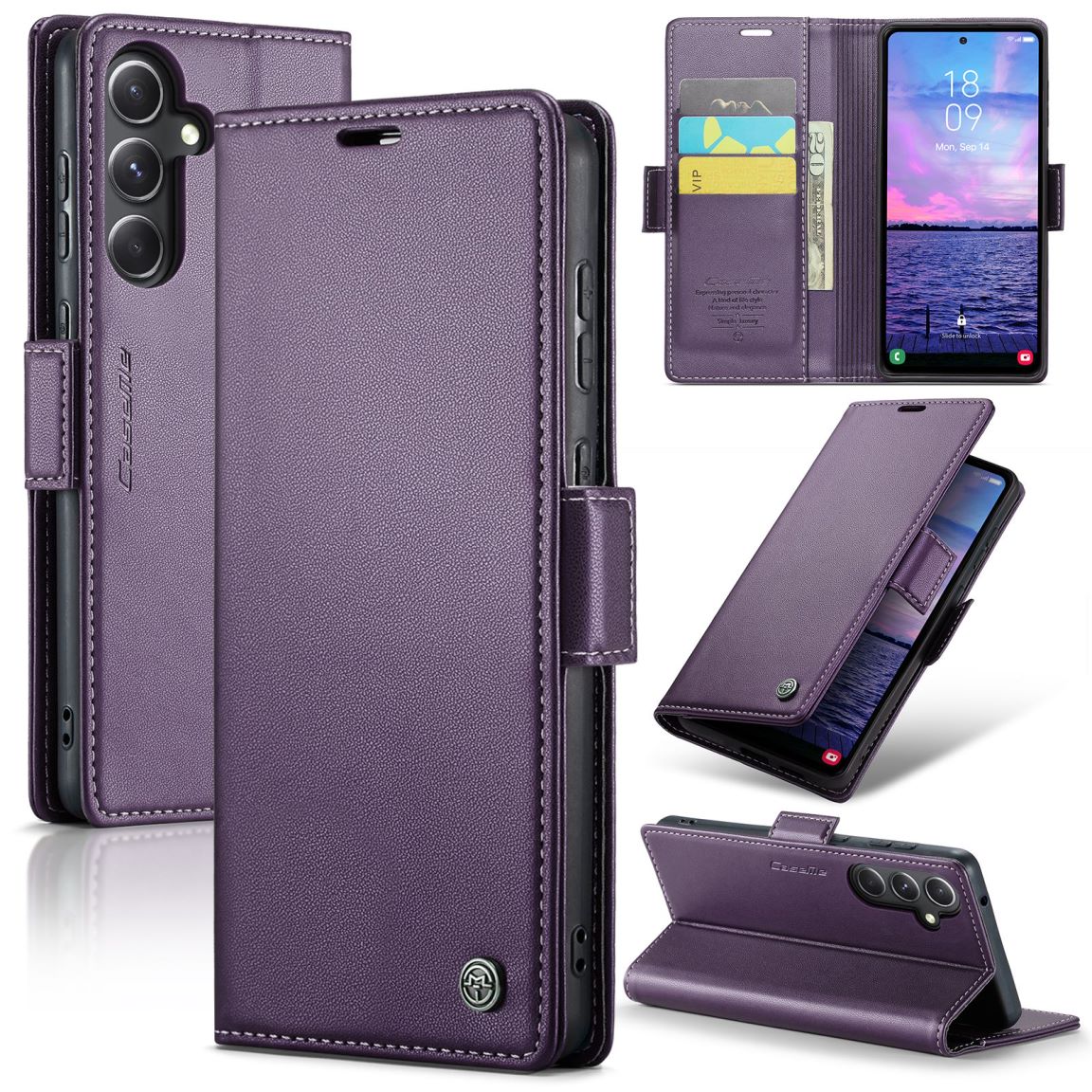 New RFID Blocking Card Holder Wireless Charging Phone Case for Samsung Galaxy S25/S25+/S25 Ultra