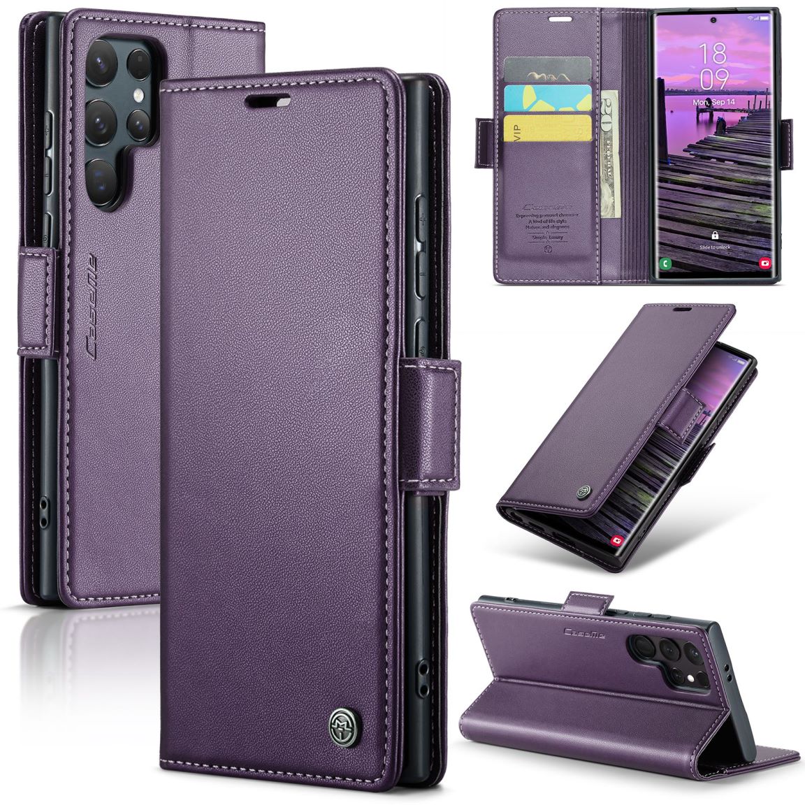 New RFID Blocking Card Holder Wireless Charging Phone Case for Samsung Galaxy S25/S25+/S25 Ultra