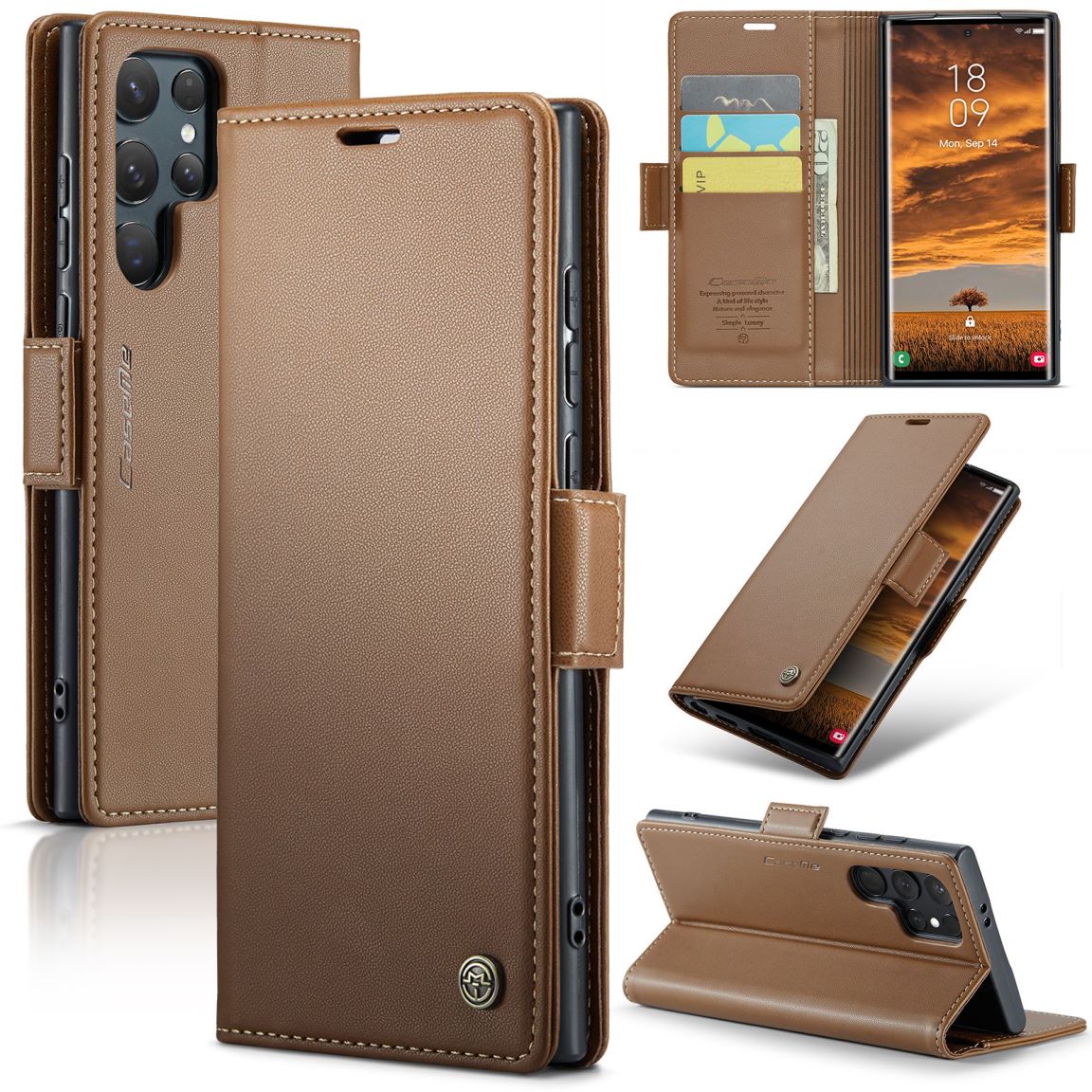 New RFID Blocking Card Holder Wireless Charging Phone Case for Samsung Galaxy S25/S25+/S25 Ultra
