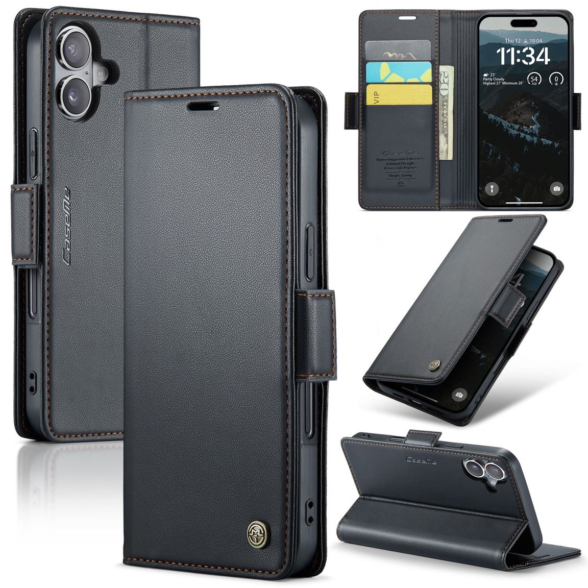 New RFID Blocking Card Holder Wireless Charging Phone Case for iPhone Air/17/17 Pro/17 Pro Max