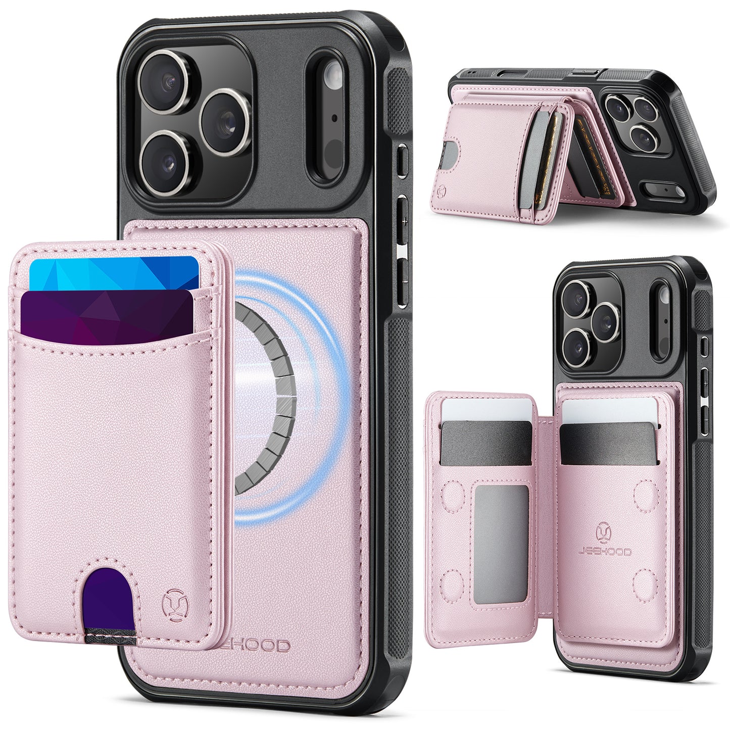 New 2-IN-1 RFID Blocking Card Holder Wallet Phone Case for iPhone Air/17/17 Pro/17 Pro Max