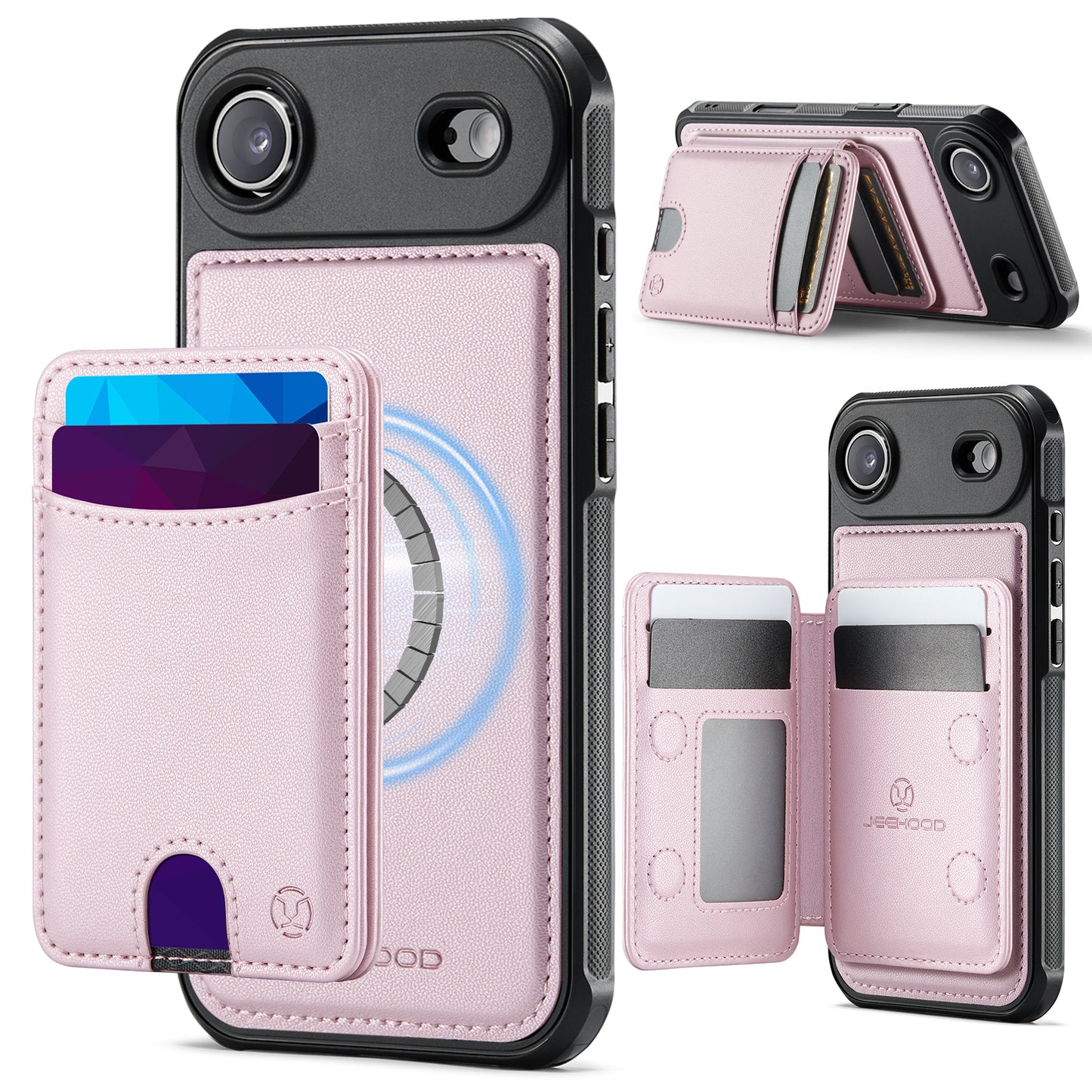 New 2-IN-1 RFID Blocking Card Holder Wallet Phone Case for iPhone Air/17/17 Pro/17 Pro Max