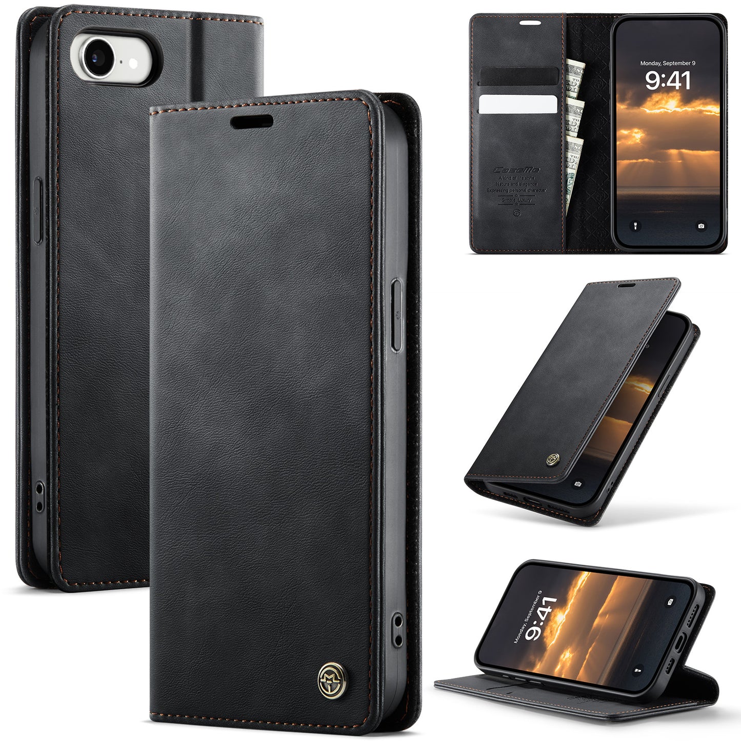 New RFID Blocking Card Holder Phone Case for iPhone 16/16e/16 Pro/16 Plus/16 Pro Max
