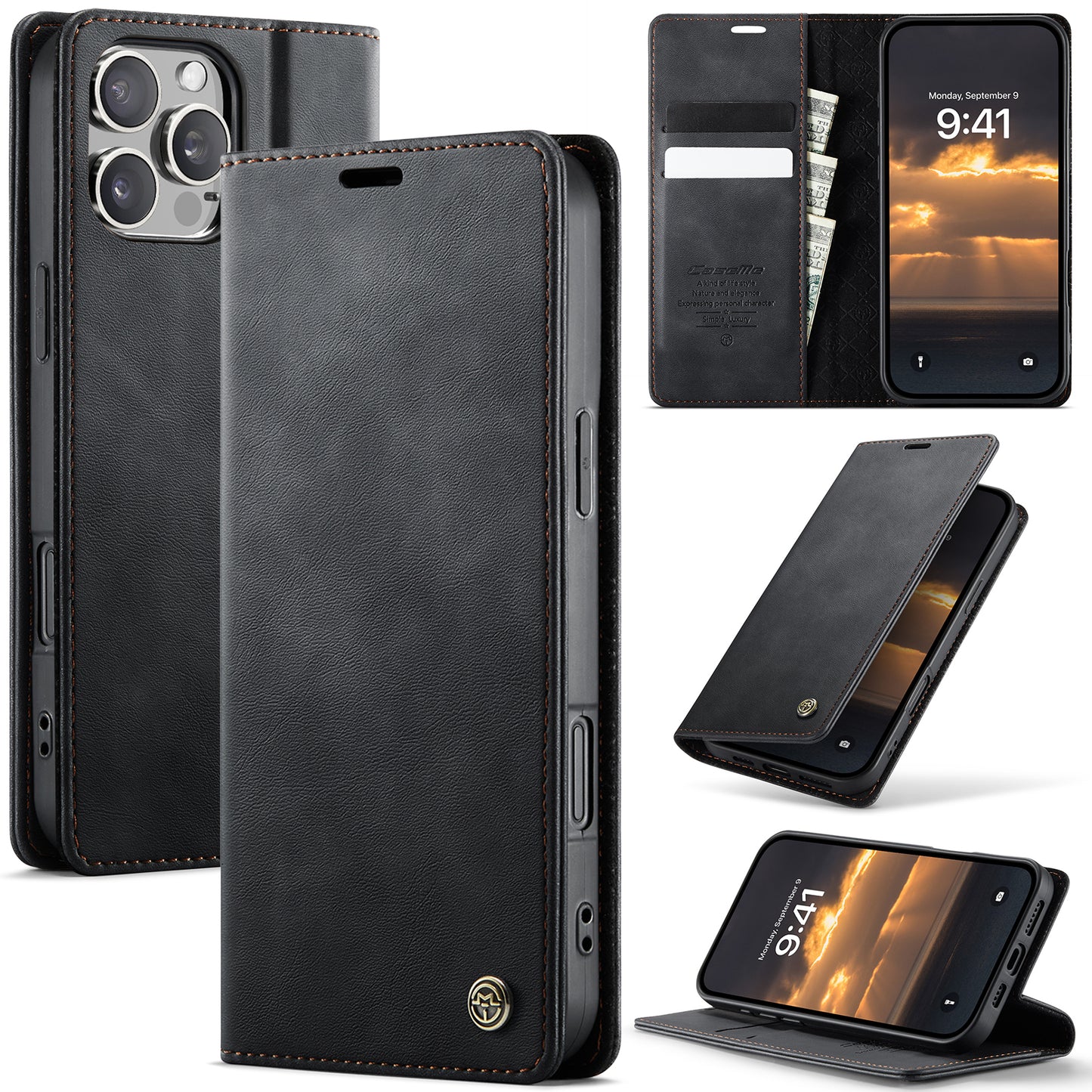 New RFID Blocking Card Holder Phone Case for iPhone 16/16e/16 Pro/16 Plus/16 Pro Max
