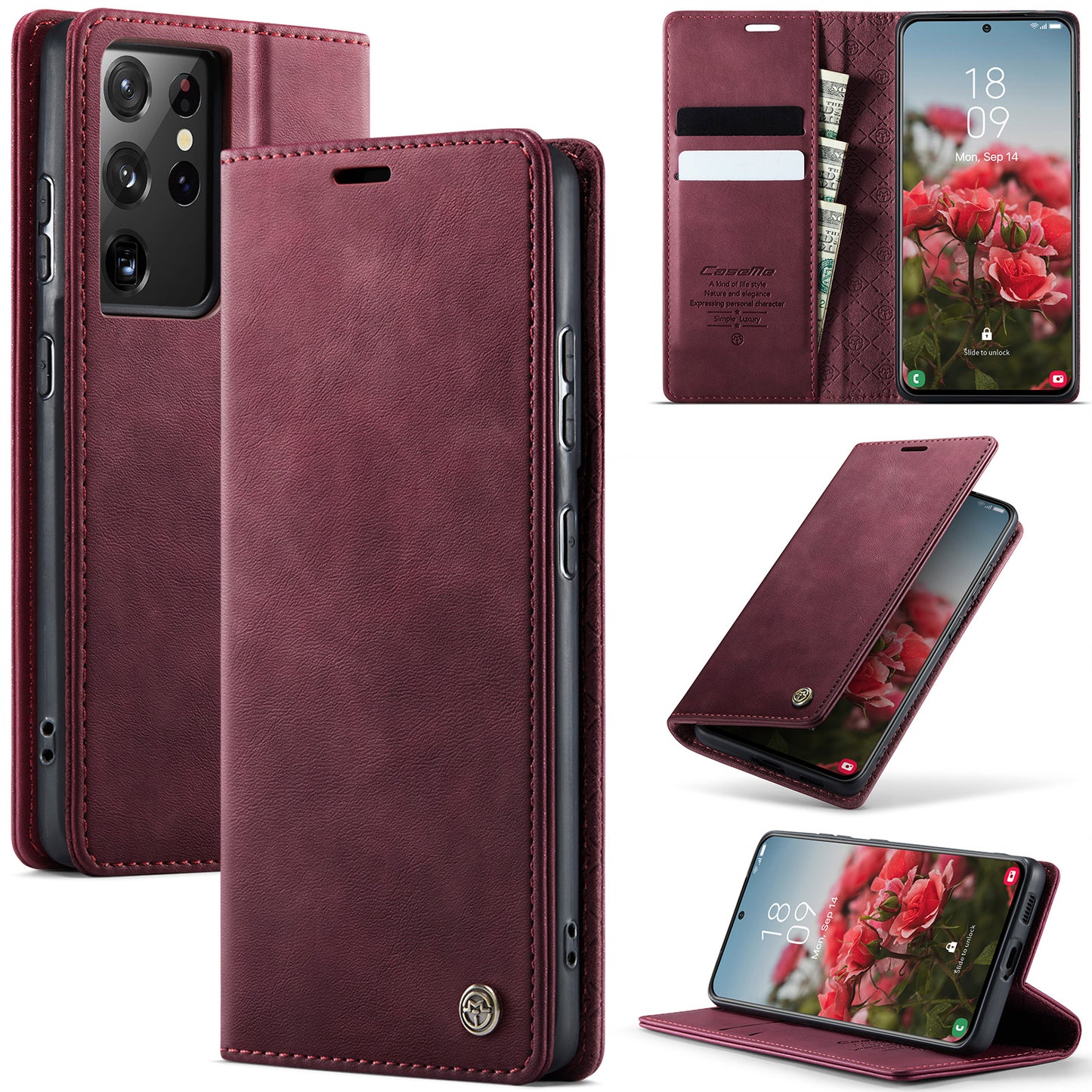 New RFID Blocking Card Holder Phone Case for Samsung