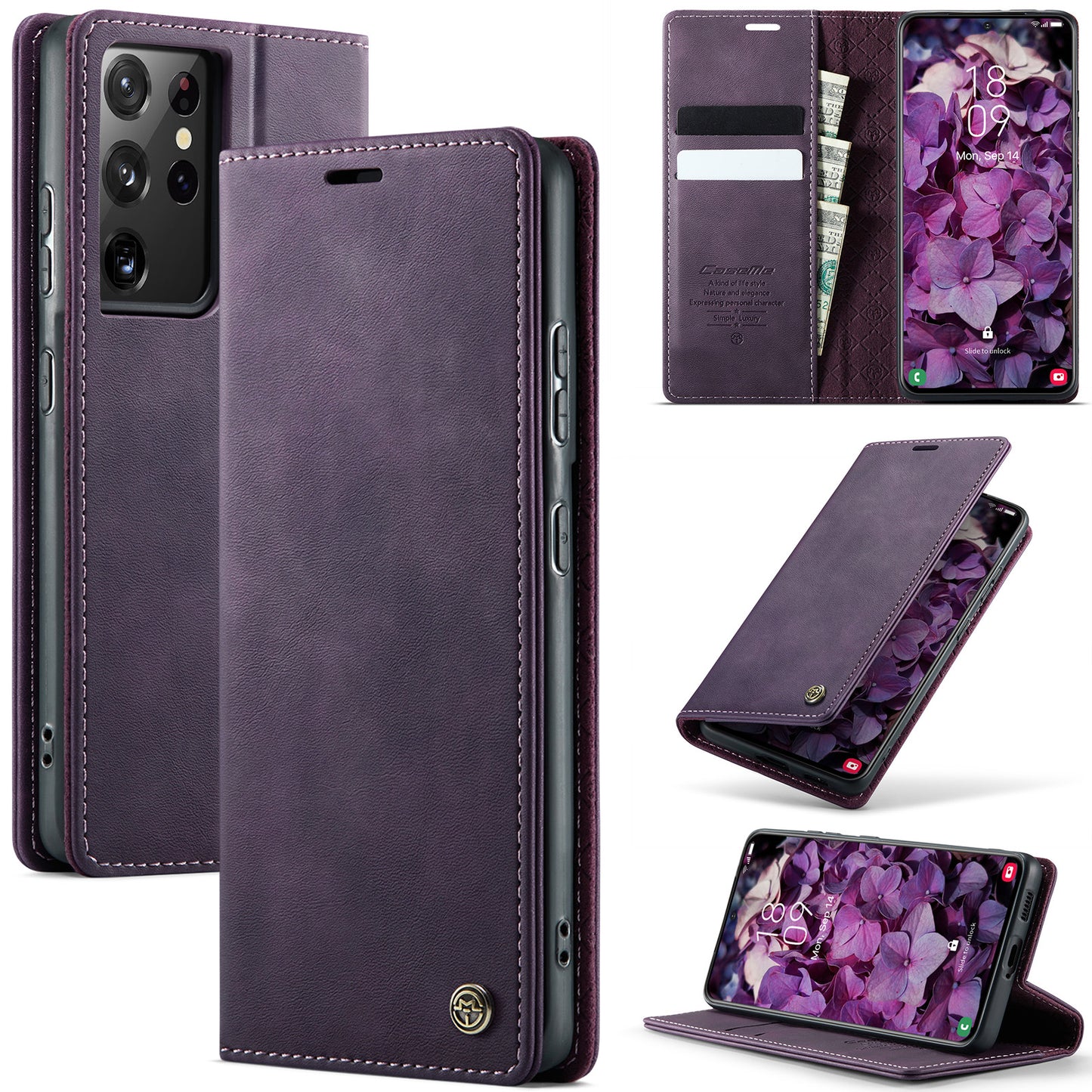 New RFID Blocking Card Holder Phone Case for Samsung