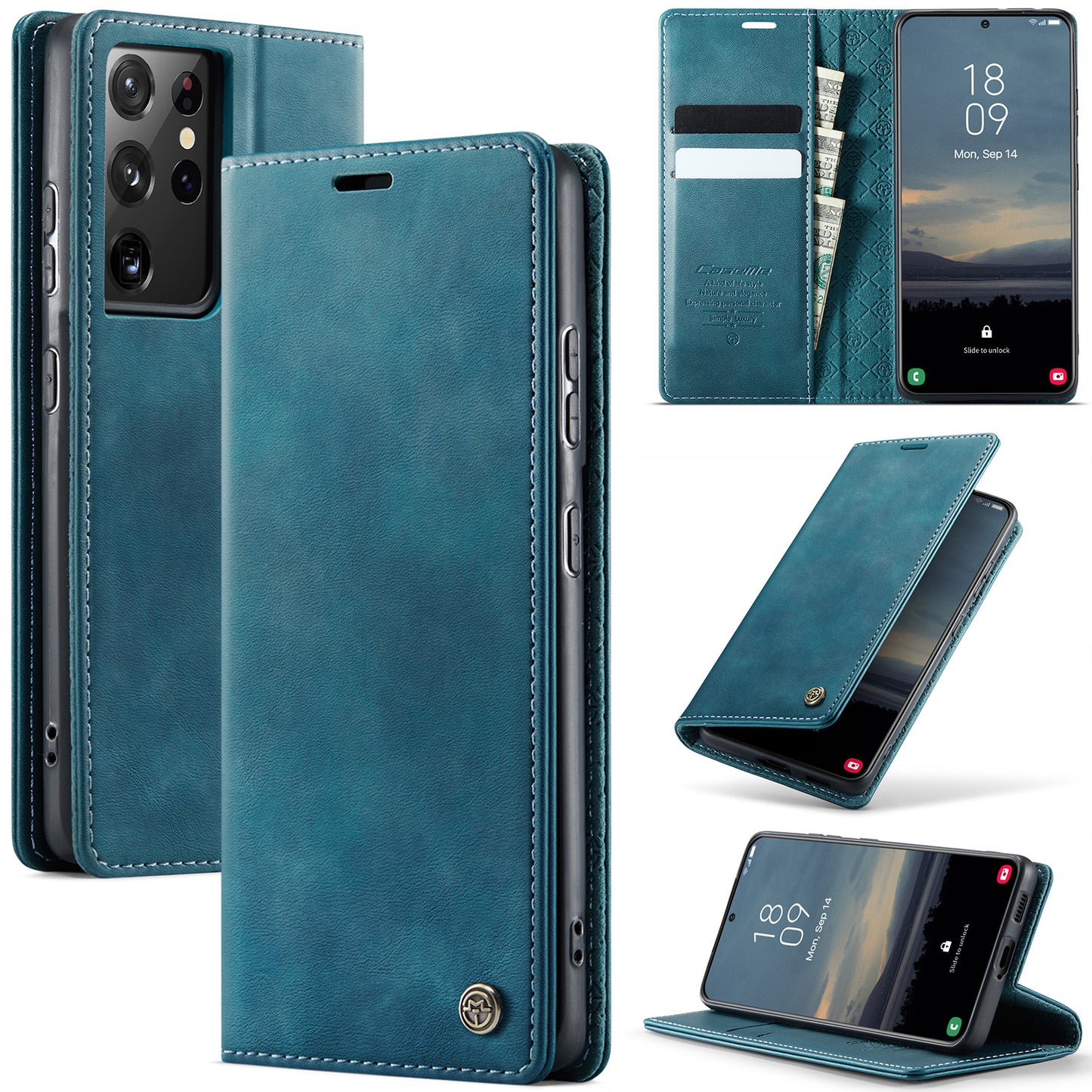 New RFID Blocking Card Holder Phone Case for Samsung