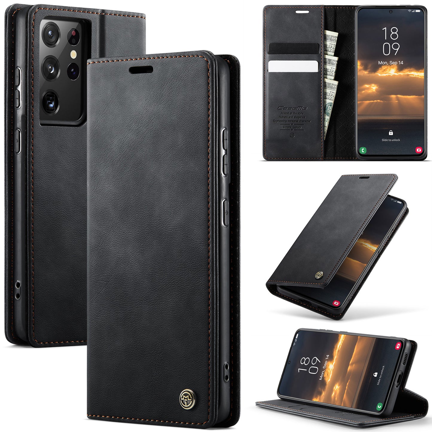 New RFID Blocking Card Holder Phone Case for Samsung