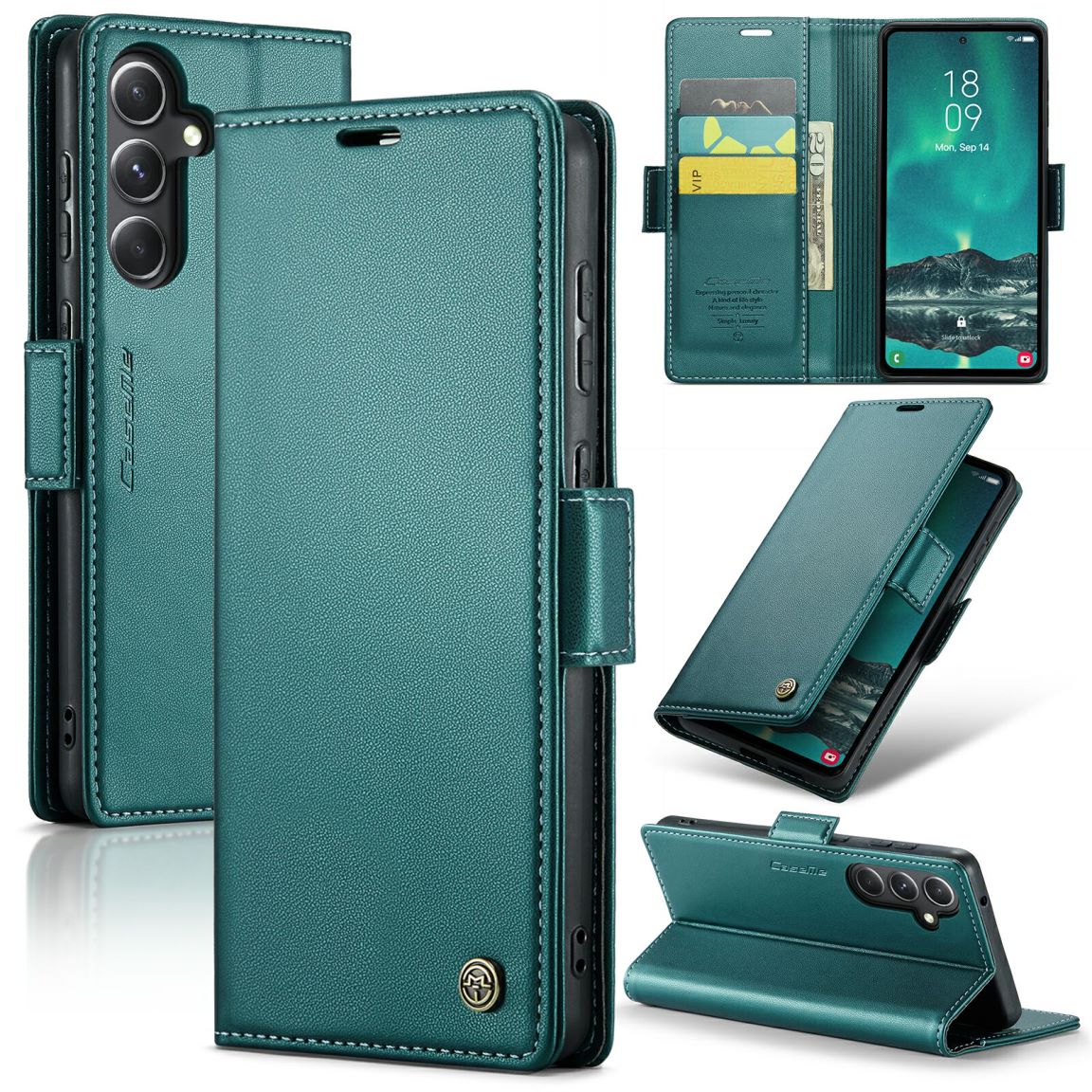 New RFID Blocking Card Holder Wireless Charging Phone Case for Samsung Galaxy S25/S25+/S25 Ultra