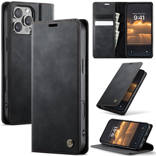 New RFID Blocking Card Holder Leather Phone Case for iPhone 16 Pro Max