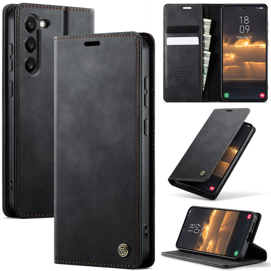 New RFID Blocking Card Holder Leather Phone Case for Samsung Galaxy S23+