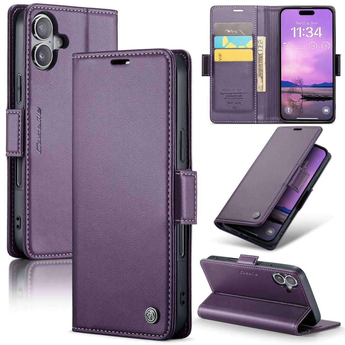 New RFID Blocking Card Holder Wireless Charging Phone Case for iPhone Air/17/17 Pro/17 Pro Max