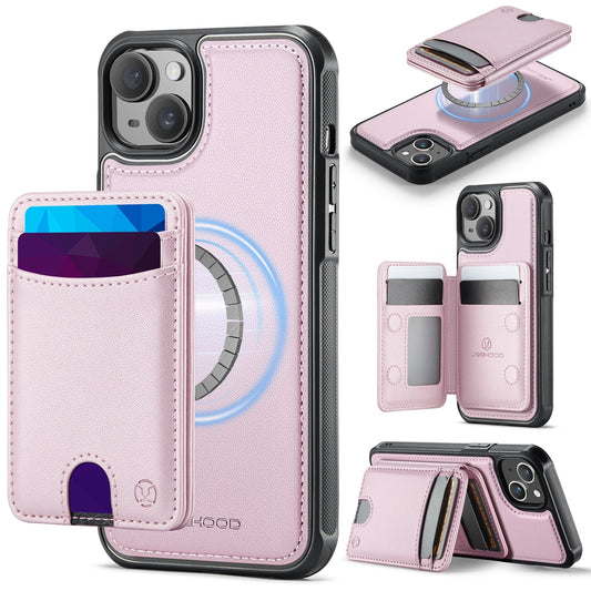 New 2-in-1 RFID Blocking Card Holder Leather Phone Case for iPhone 13