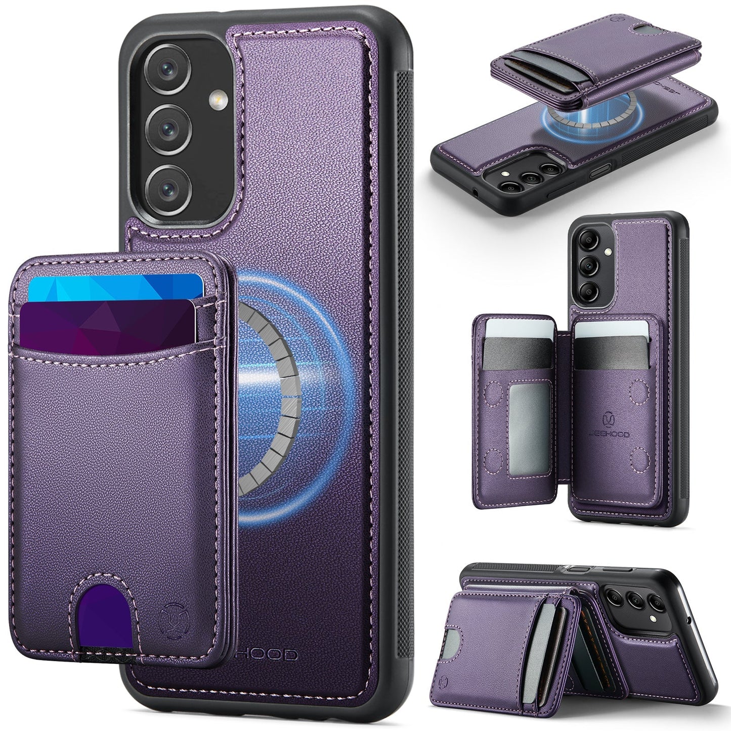 New 2-in-1 RFID Blocking Card Holder Leather Phone Case for Samsung Galaxy A14