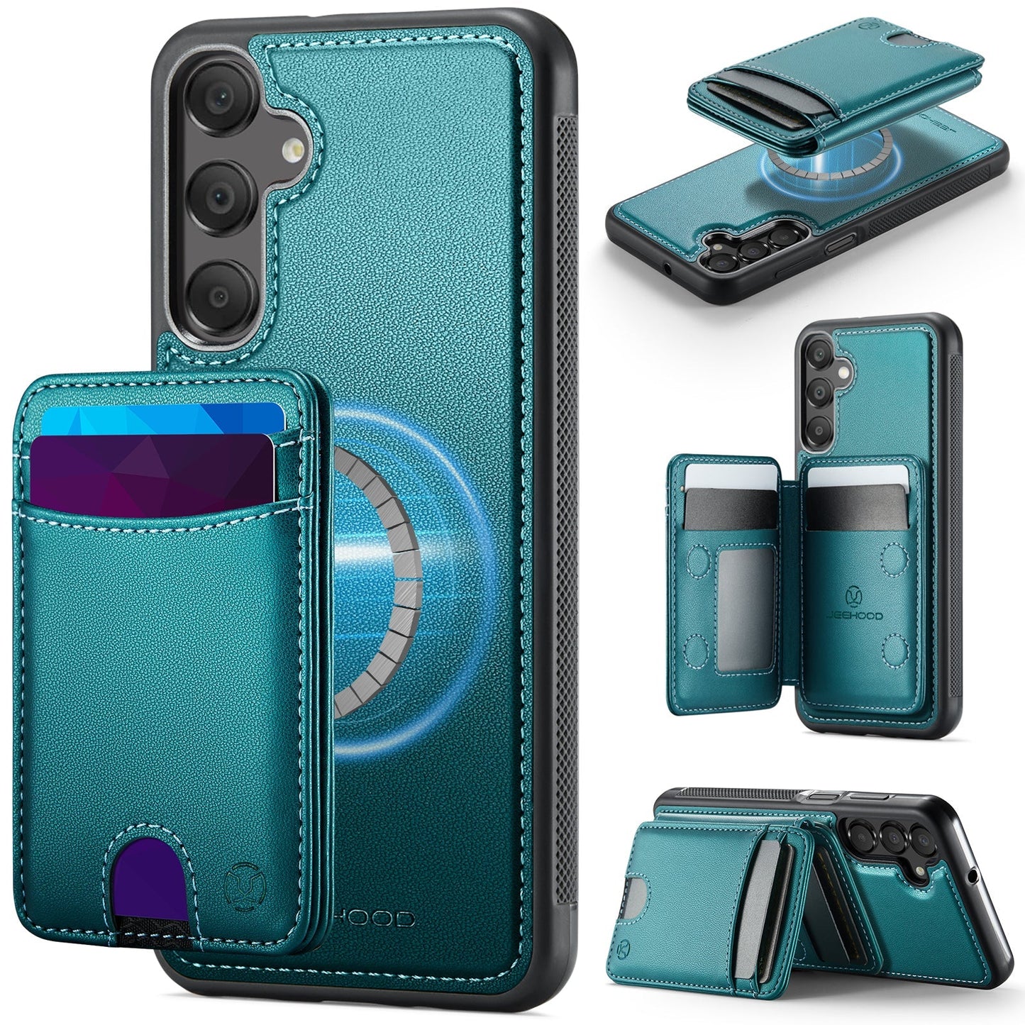 New 2-in-1 RFID Blocking Card Holder Leather Phone Case for Samsung Galaxy A15