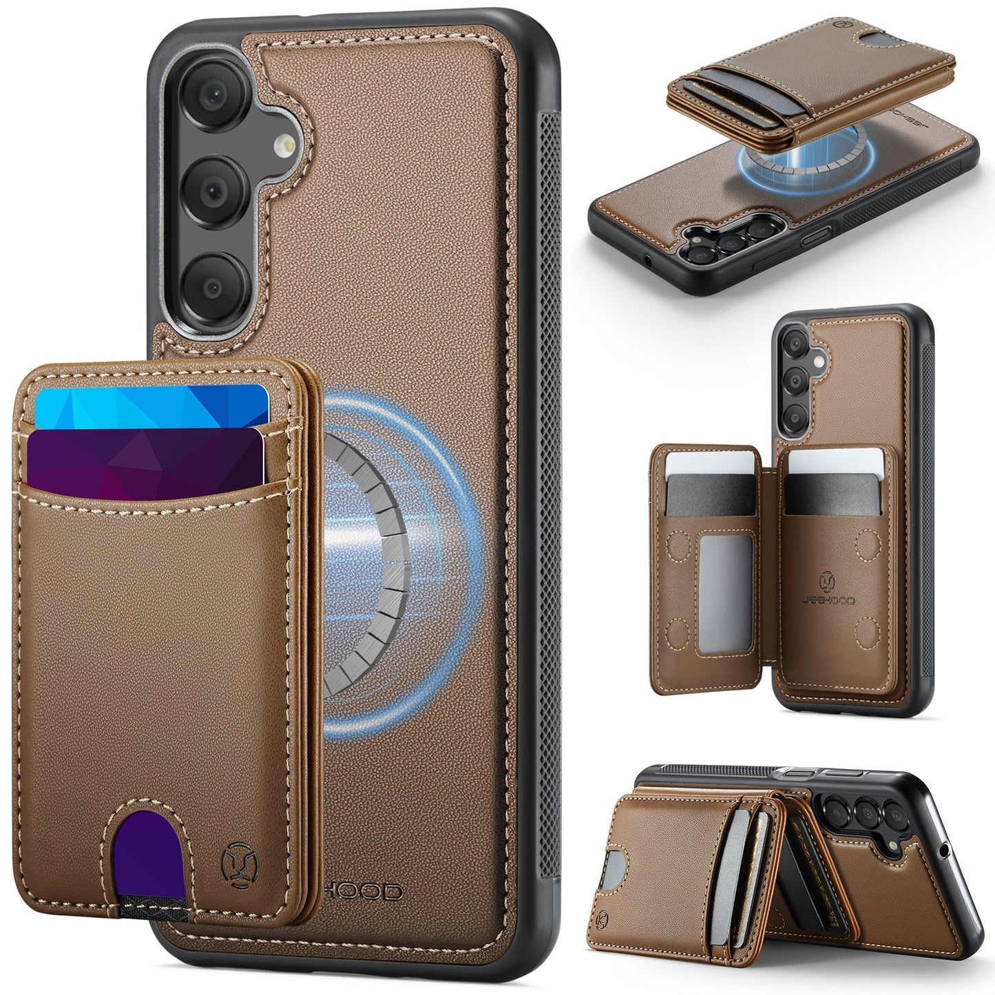 New 2-in-1 RFID Blocking Card Holder Leather Phone Case for Samsung Galaxy A15