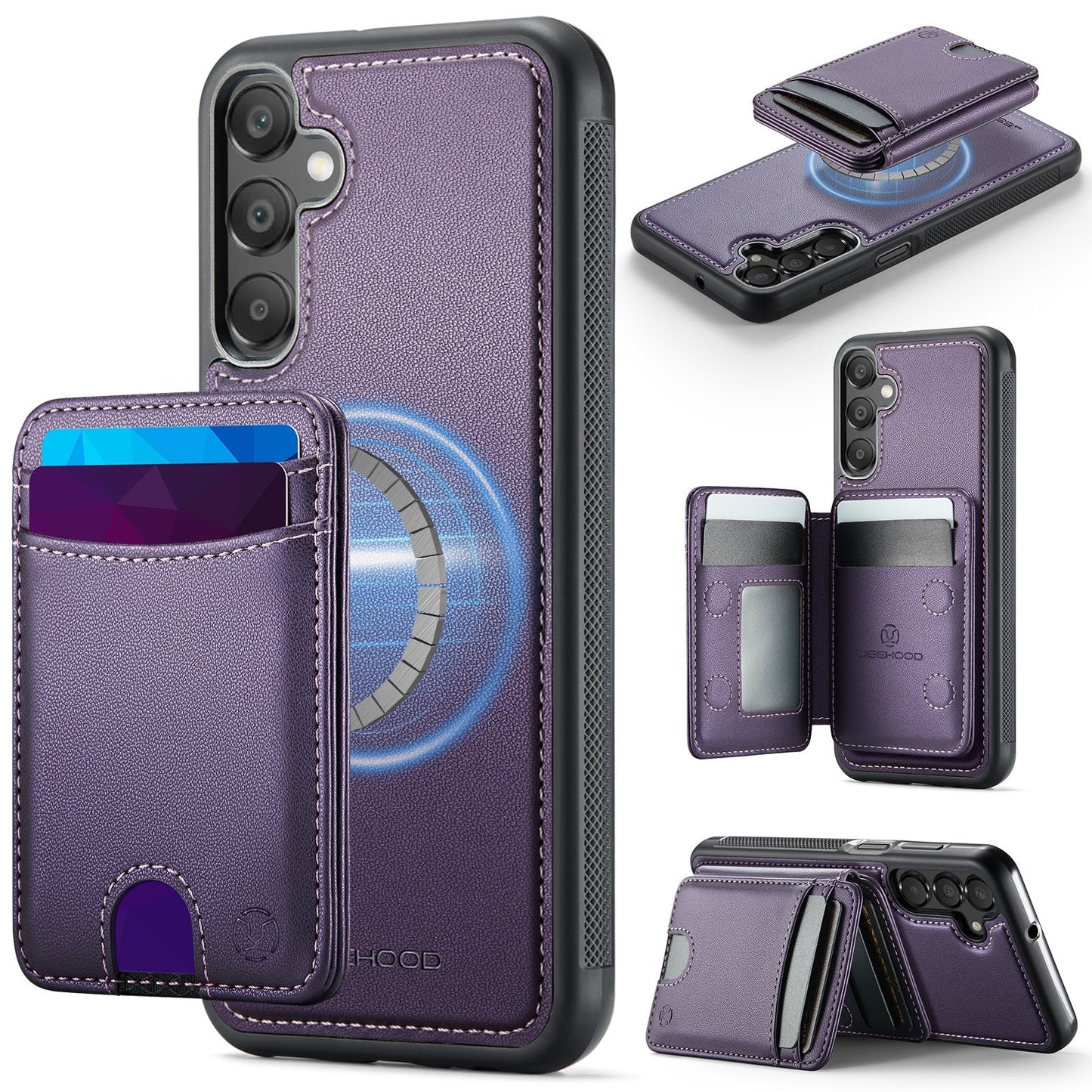 New 2-in-1 RFID Blocking Card Holder Leather Phone Case for Samsung Galaxy A16