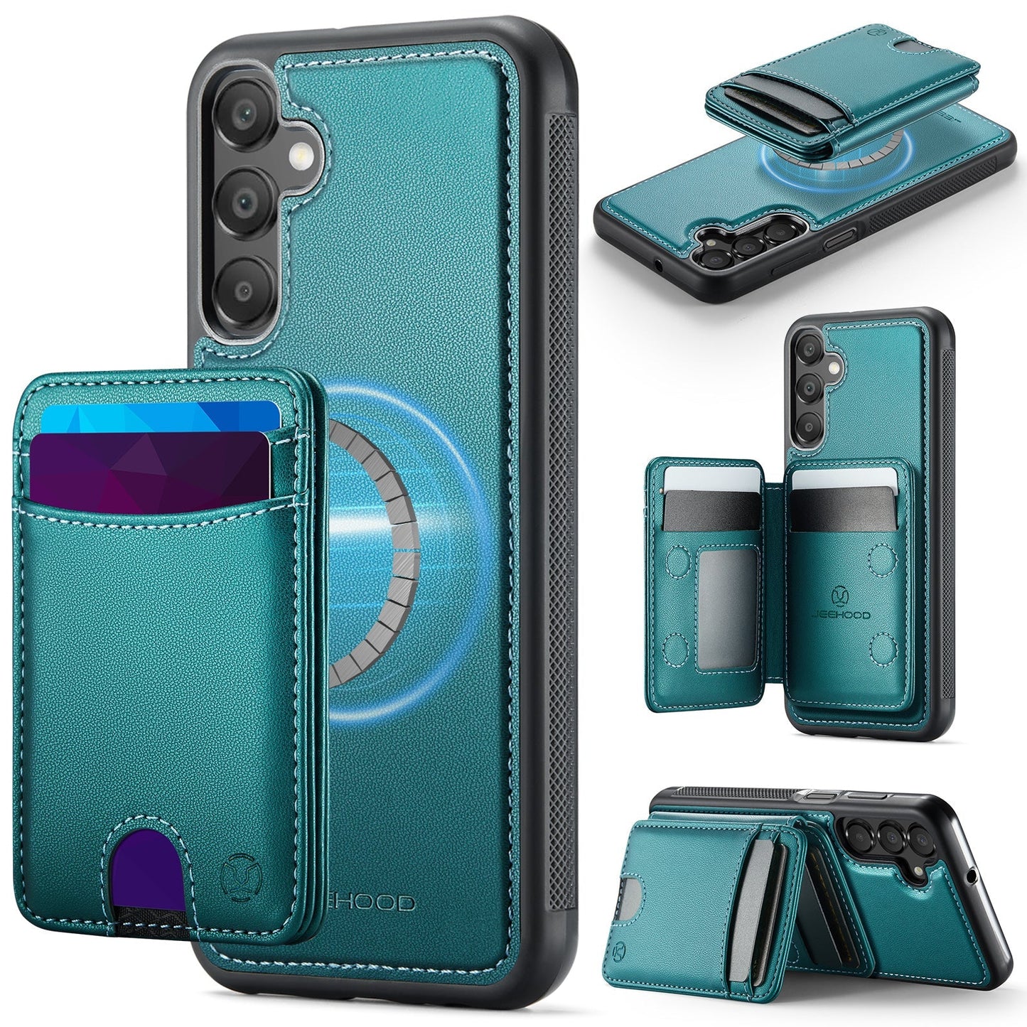 New 2-in-1 RFID Blocking Card Holder Leather Phone Case for Samsung Galaxy A16