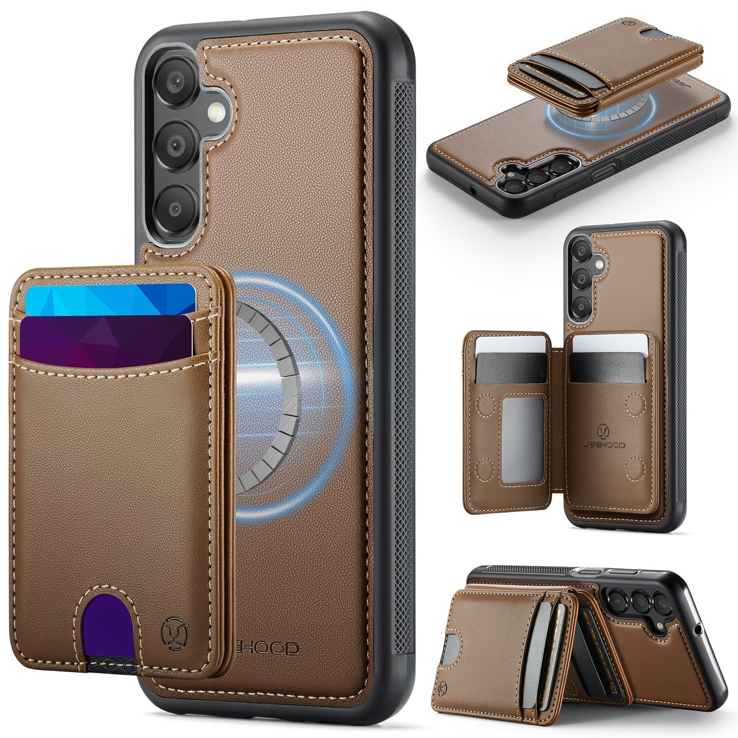 New 2-in-1 RFID Blocking Card Holder Leather Phone Case for Samsung Galaxy A16