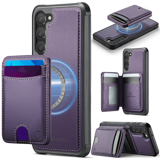 New 2-in-1 RFID Blocking Card Holder Leather Phone Case for Samsung Galaxy S23
