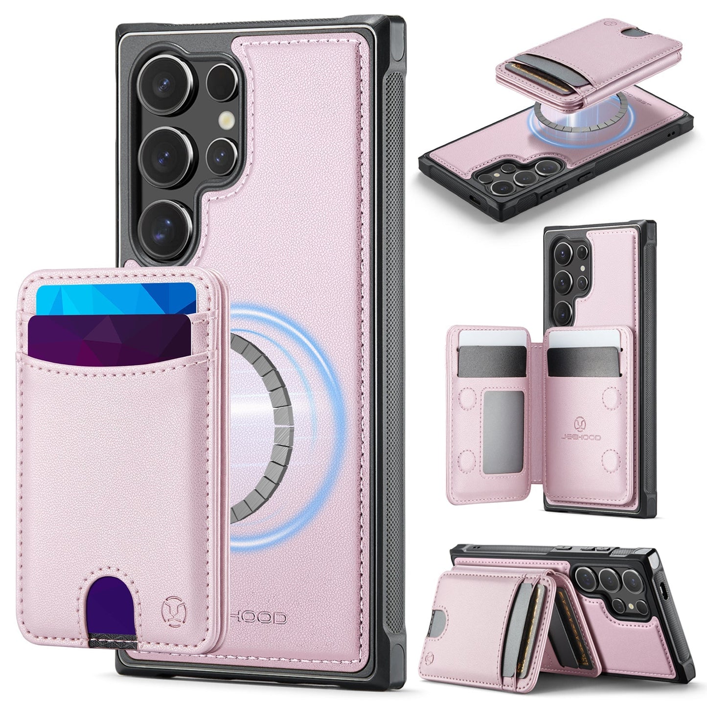 New 2-in-1 RFID Blocking Card Holder Leather Phone Case for Samsung Galaxy S25 Ultra